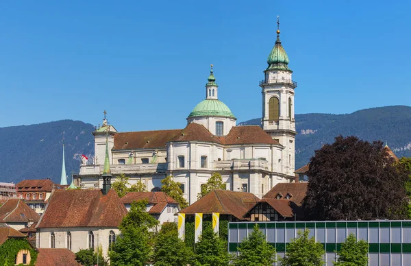 Gebäude der historischen Altstadt von Solothurn in der Schweiz — Stockfoto