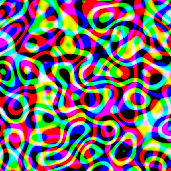 Patrón multicolor abstracto generado por computadora sobre fondo negro —  Fotos de Stock