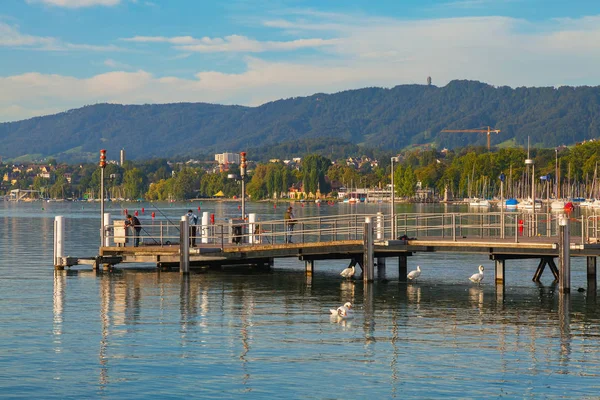 Lago Zurich en Suiza en verano — Foto de Stock