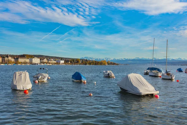 Lake Zurich in Switzerland at the end of October — Stock Photo, Image