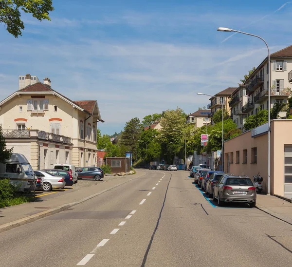 Ulica wasserwerkstrasse w mieście Zurych, Szwajcaria Zdjęcie Stockowe