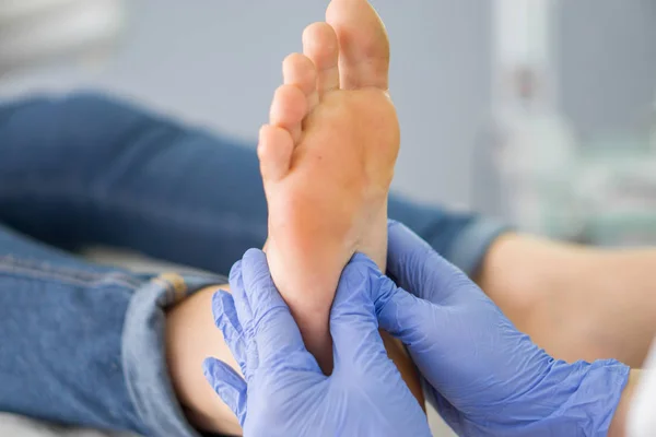 pedicure. feet massage with foot cream