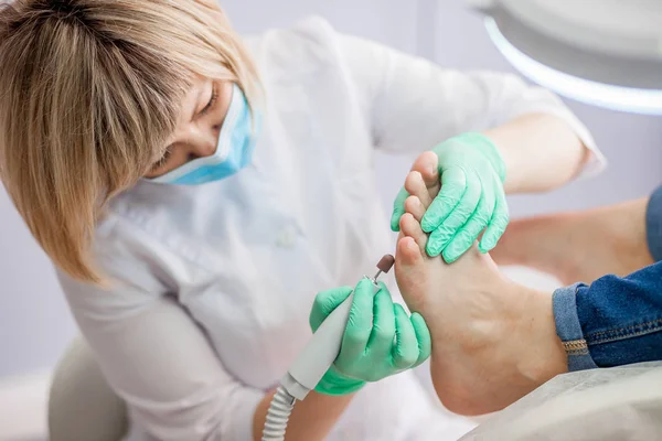 Médico Podología Tratamiento Pies Uñas — Foto de Stock