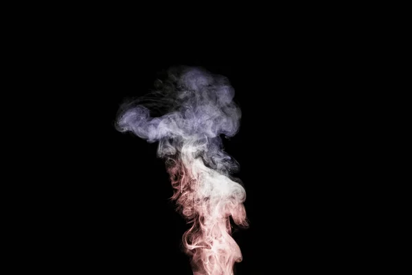 Fumée Colorée Sur Fond Noir — Photo