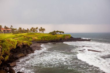 Volkanik plaj. Egzotik Turizm. Ekvator geri kalanı. Bali Endonezya