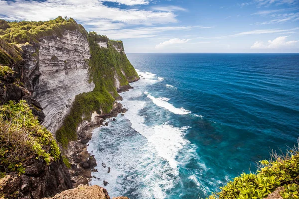 Playa Tropical Uluwatu Indonesia Bali Turismo Vacaciones Relájese — Foto de Stock