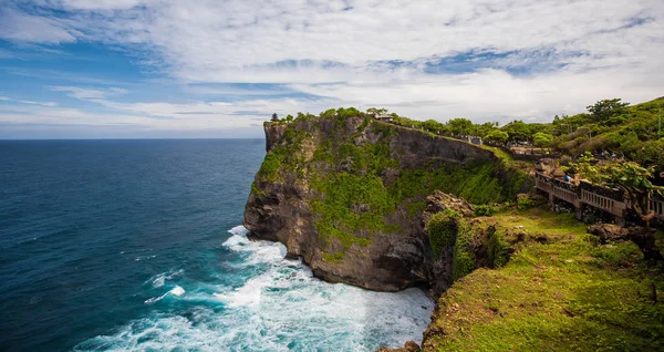 Playa Tropical Uluwatu Indonesia Bali Turismo Vacaciones Relájese — Foto de Stock