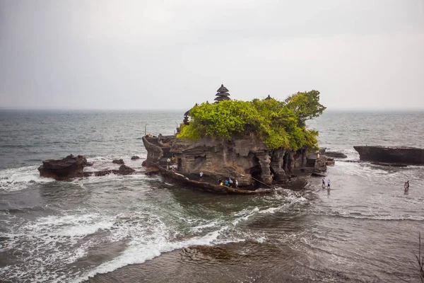 Tanah Lot Templo Agua Turismo Exótico Resto Del Ecuador Bali — Foto de Stock