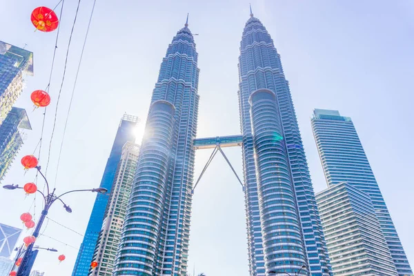 KUALA LUMPUR, MALAYSIA - 23 GENNAIO 2019: torri gemelle Petronas — Foto Stock