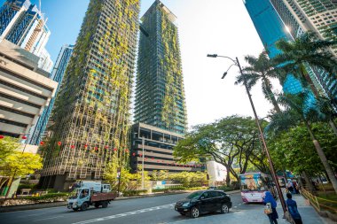 Kuala Lumpur, Malezya - 23 Ocak 2019 : green tower, Le Nouv