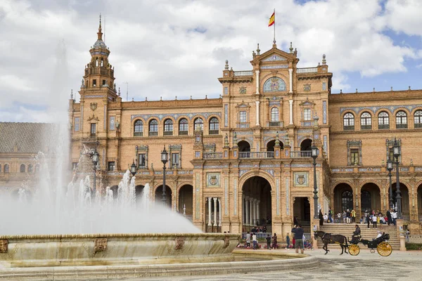 Spanischer Platz Plaza Espana Sevilla Einem Schönen Sommertag Spanien — Stockfoto