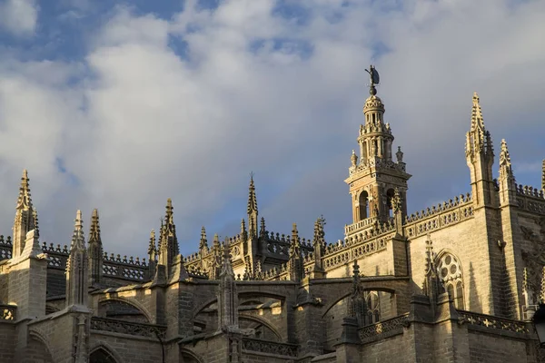 Καθεδρικός Της Σεβίλης Giralda Πύργος Της Ανδαλουσίας Σεβίλλη Ισπανία — Φωτογραφία Αρχείου