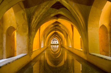 Royal Alcazarseville Endülüs İspanya. Nisan 2018