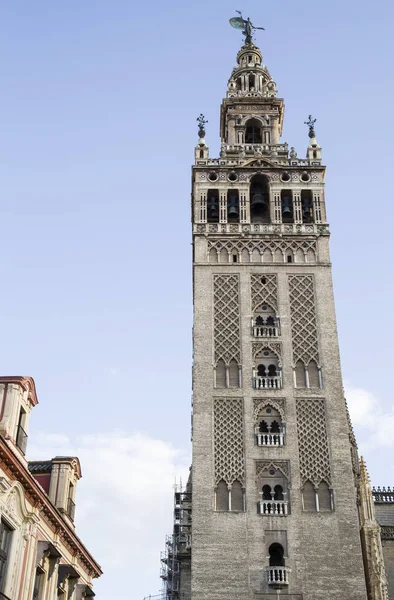 Sevilla Katedrali Giralda Kulesi Seville Endülüs Spanya — Stok fotoğraf