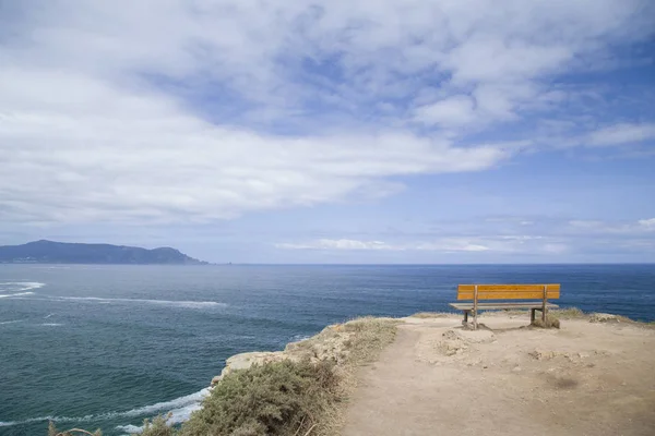 Bench Klippen Loiba Galicie Spanje — Stockfoto