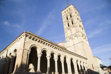 Romanesk sütunları segovia, İspanya ve st. martin Kilisesi