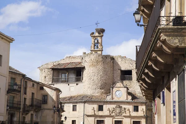 Ratusz Plaza Mayor Sepulveda Segovia Hiszpania — Zdjęcie stockowe