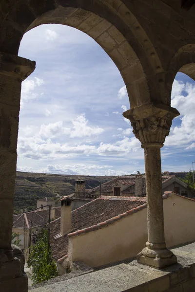 San Salvador Church Sepulveda Segovia Spain — стоковое фото