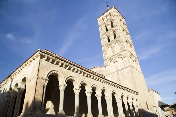 Romanesk Sütunları Segovia Spanya Martin Kilisesi — Stok fotoğraf