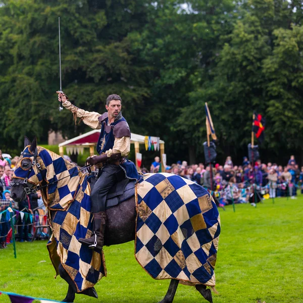 Linlithgow Scotland Luglio 2016 Torneo Annuale Giostra Medievale Linlithascar Palace — Foto Stock