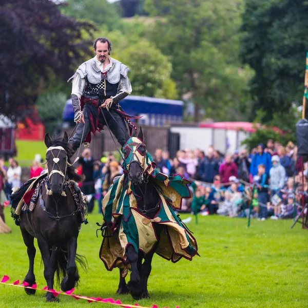 Linlithgow Scotland Luglio 2016 Torneo Annuale Giostra Medievale Linlithascar Palace — Foto Stock