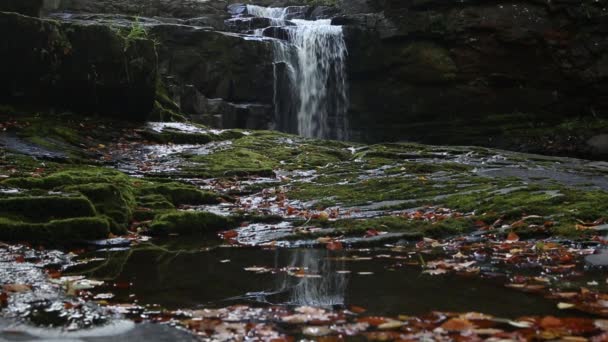 Clyde Falls Řece Clyde Poblíž New Lanark Jižní Lanarkshire Skotsko — Stock video