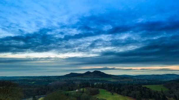 스콧의 Eildon 언덕과 스코틀랜드 국경에 풍경의 스코틀랜드 — 비디오