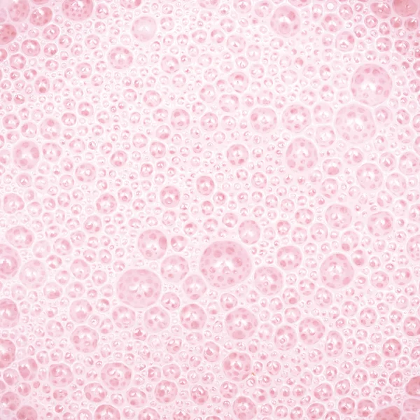 Aardbei Milkshake Textuur Roze Bubbels Van Berry Drink Schuim Extreme — Stockfoto