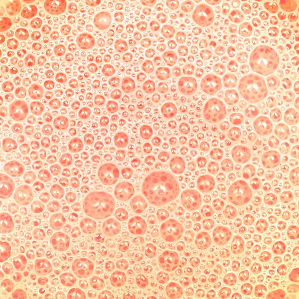 Carrot Milkshake Texture Orange Bubbles Drink Froth Extreme Close Macro — Stock Photo, Image