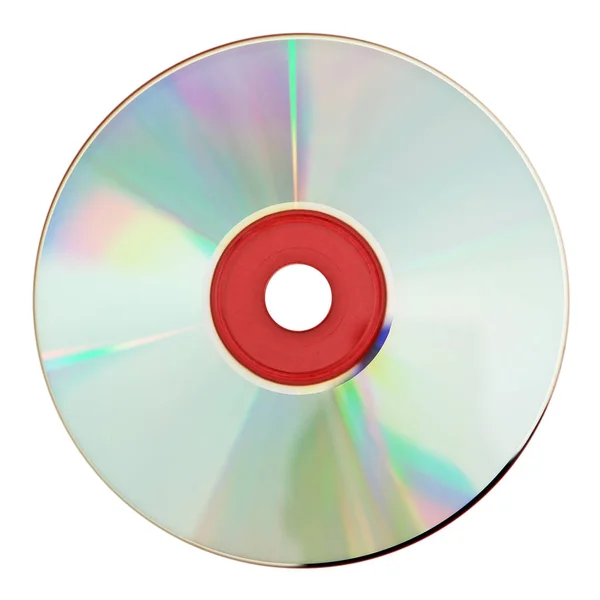 Kompaktní Disk Izolované Bílém — Stock fotografie