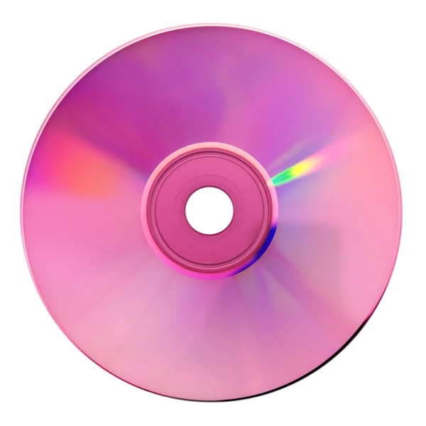 Kompaktní Disk Izolované Bílém — Stock fotografie
