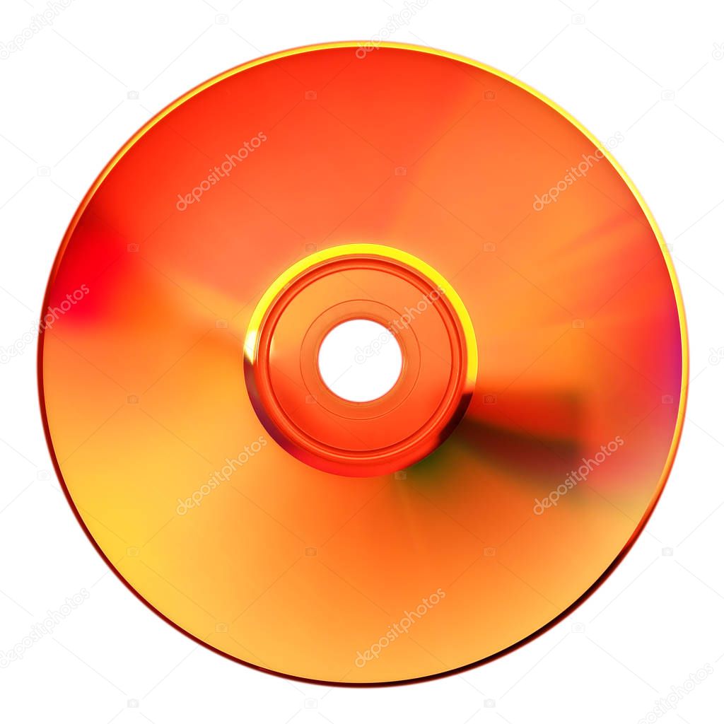Compact disk isolated on white