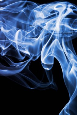 Beyaz arkaplanda soyut duman