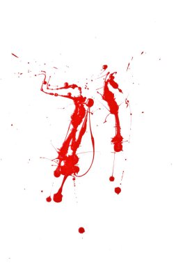 Beyaz arka plan üzerinde sıçrayan boya