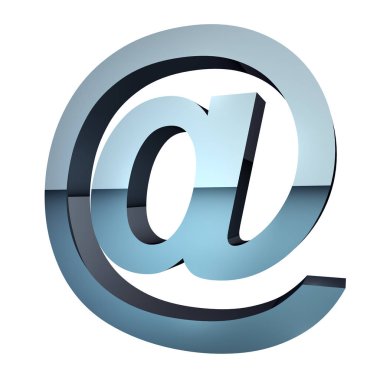 Metalik, beyaz arka plan sembolü