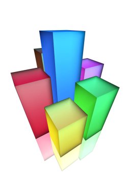 Özet görünümü bir şehrin, 3d render