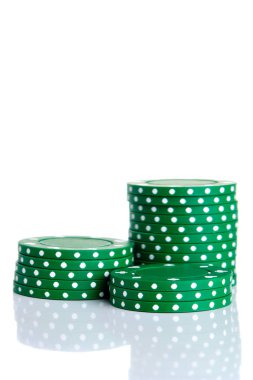 Yeşil beyaz izole cips kumar
