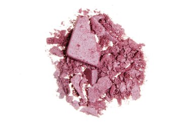 Ezilmiş göz farı beyaza izole edilmiş.