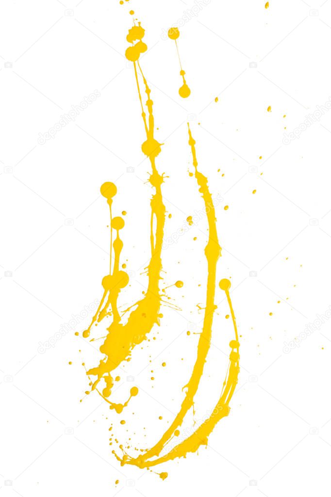 Paint splashed over white background