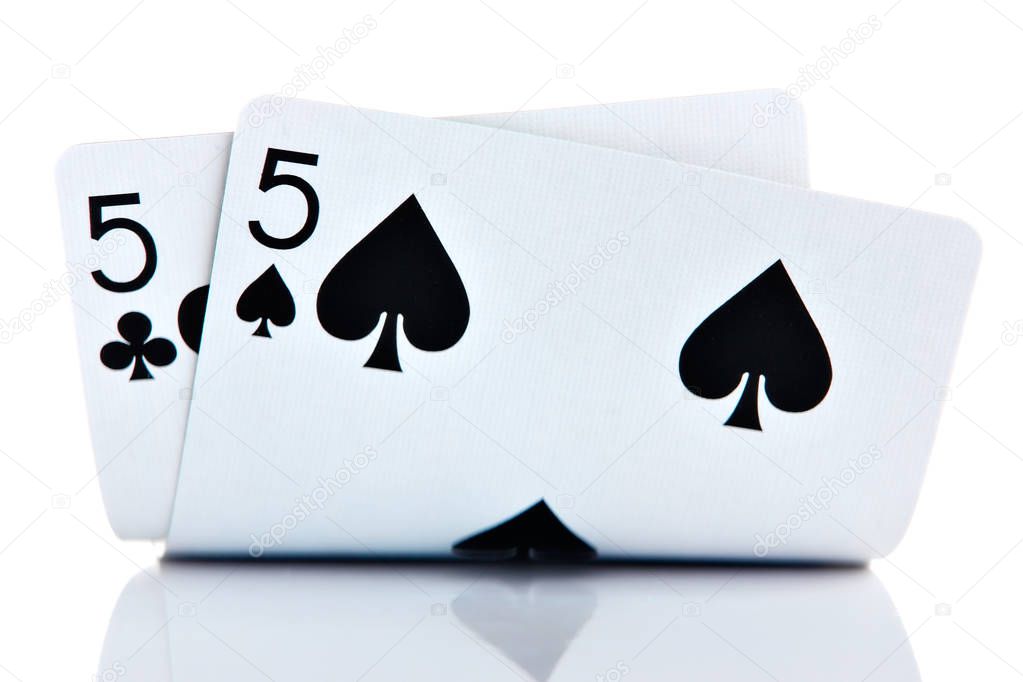 Pocket Fives isolated on white background