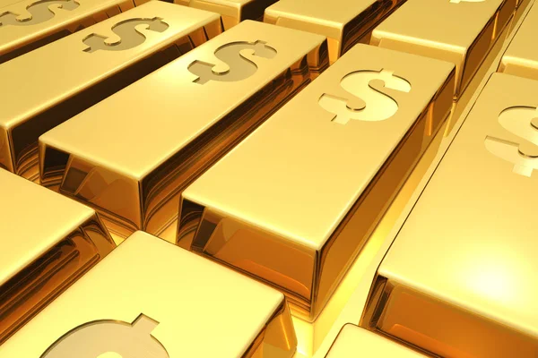Guldtackor Med Dollartecken — Stockfoto