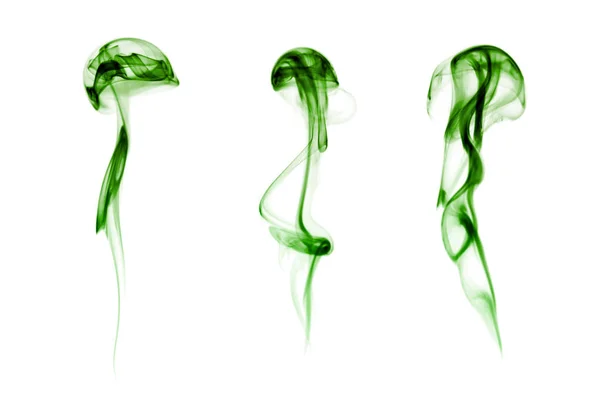 Smoke Collection Auf Weißem Hintergrund — Stockfoto
