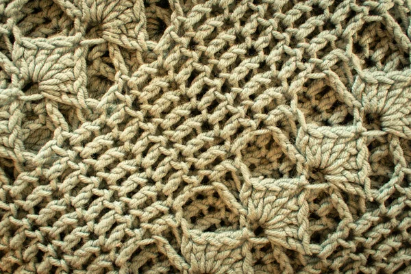 Brown Crocheted Blanket Texture — Stock Photo, Image