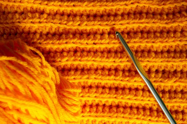Crochet Orange Texture Crochet — Photo