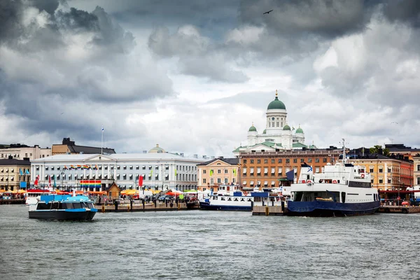 Beautiful Cityscape View Capital Finland Helsinki Historic Center City Sea — Stock Photo, Image