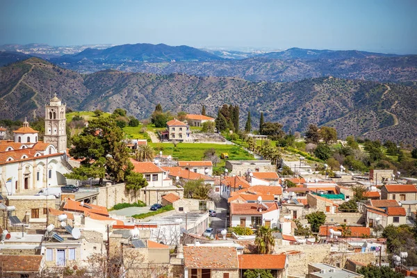 Vista Del Famoso Destino Turístico Valle Pano Lefkara Pueblo Larnaca —  Fotos de Stock