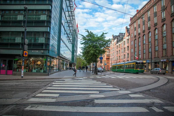 Гельсінкі Фінляндія Червень 2018 Року Вулиці Центрі Міста Люди Прогулюватися — стокове фото