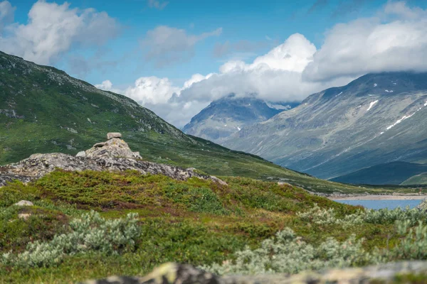 Paesaggio estivo nel parco nazionale di Jotunheimen in Norvegia — Foto Stock