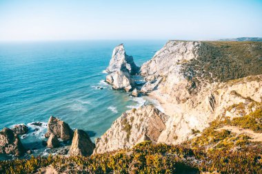Ursa plaj (Praia da Ursa Portekizce) Cabo da Roca yakın su at