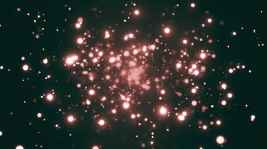 Şenlikli soyut Noel dokusu, altın bokeh parçacıkları ve koyu arkaplandaki gölgeler.